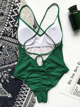 Load image into Gallery viewer, Crisscross Spaghetti Strap One-Piece Swimwear