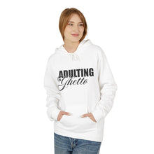 Load image into Gallery viewer, Hoodie - Adulting is Ghetto Graphic Design - Unisex Softstyle Fleece