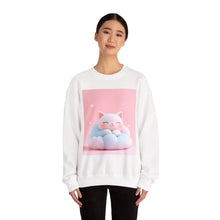 Load image into Gallery viewer, Cozy Cat Dream Sweatshirt, Cute Sweatshirt, Gifts for Cat Lovers, Relaxing Crewneck, Animal Lover Apparel, Soft Pastel Fashion, Chill [...]