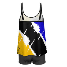 Load image into Gallery viewer, Royal Wave Tankini 2-Piece Swimsuit (PLUS SIZE)