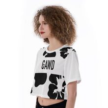 Load image into Gallery viewer, GAWD Cropped T-Shirt Black &amp; White | Bobbie National