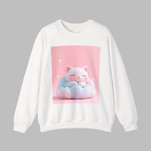 Load image into Gallery viewer, Cozy Cat Dream Sweatshirt, Cute Sweatshirt, Gifts for Cat Lovers, Relaxing Crewneck, Animal Lover Apparel, Soft Pastel Fashion, Chill [...]