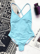 Load image into Gallery viewer, Crisscross Spaghetti Strap One-Piece Swimwear