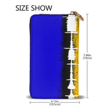 Load image into Gallery viewer, Royal Wave Blue Long Clutch Wallet