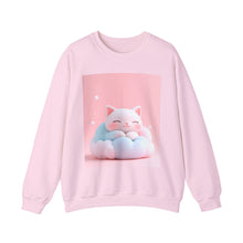 Load image into Gallery viewer, Cozy Cat Dream Sweatshirt, Cute Sweatshirt, Gifts for Cat Lovers, Relaxing Crewneck, Animal Lover Apparel, Soft Pastel Fashion, Chill [...]