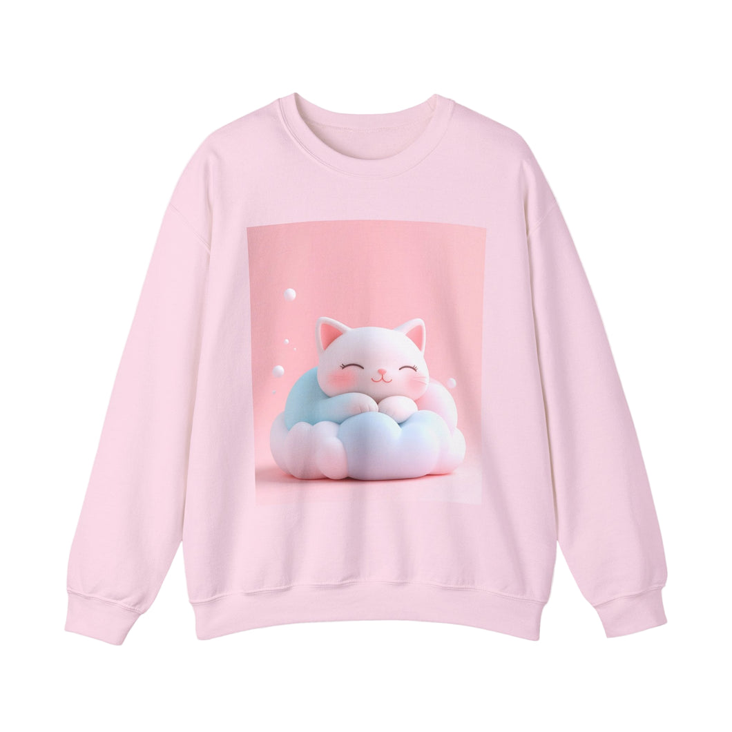 Cozy Cat Dream Sweatshirt, Cute Sweatshirt, Gifts for Cat Lovers, Relaxing Crewneck, Animal Lover Apparel, Soft Pastel Fashion, Chill [...]