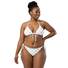 Load image into Gallery viewer, Black &amp; White Mini Wave Bikini (Plus Size)
