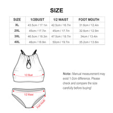Load image into Gallery viewer, Royal Wave Plus Size Women's Two piece Swimsuit with High Neck Halter Top