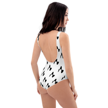 Load image into Gallery viewer, Black &amp; White EQ Wave One-Piece Swimsuit