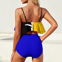 Load image into Gallery viewer, Royal Wave 2-Piece Ruffle Tankini Swimsuit